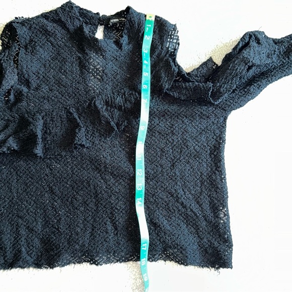 Zara Black Lace Cold Shoulder Blouse - Picture 5 of 7